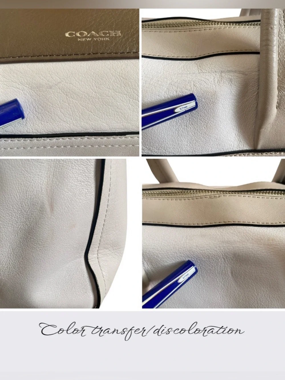 Coach Bleecker Riley colorblock leather carryall